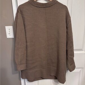 Elizabeth Suzann Taupe Classic Wool Sweater
